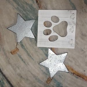 Bundle - 2 Stars, 1 Paw Print with 3 hooks